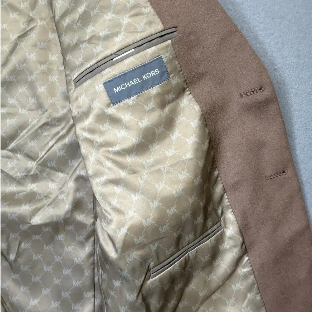 Michael Kors Men's Wool Cashmere Blend Lux Classic-Fit Sport Coat Camel 46R $395